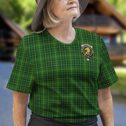 ScotsTee Shop Scottish Forrester or Foster Hunting Clan Crest Tartan T Shirt for Family Tartan Matching Family T Shirts