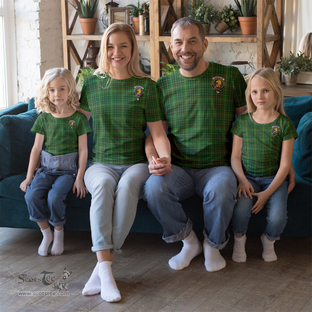 ScotsTee Shop Scottish Forrester or Foster Hunting Clan Crest Tartan T Shirt for Family Tartan Matching Family T Shirts