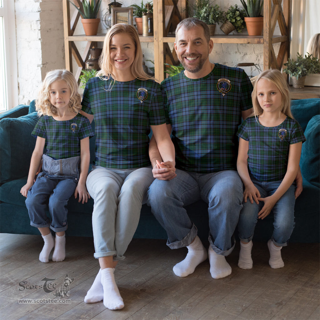 ScotsTee Shop Scottish Forsyth Clan Crest Tartan T Shirt for Family Tartan Matching Family T Shirts