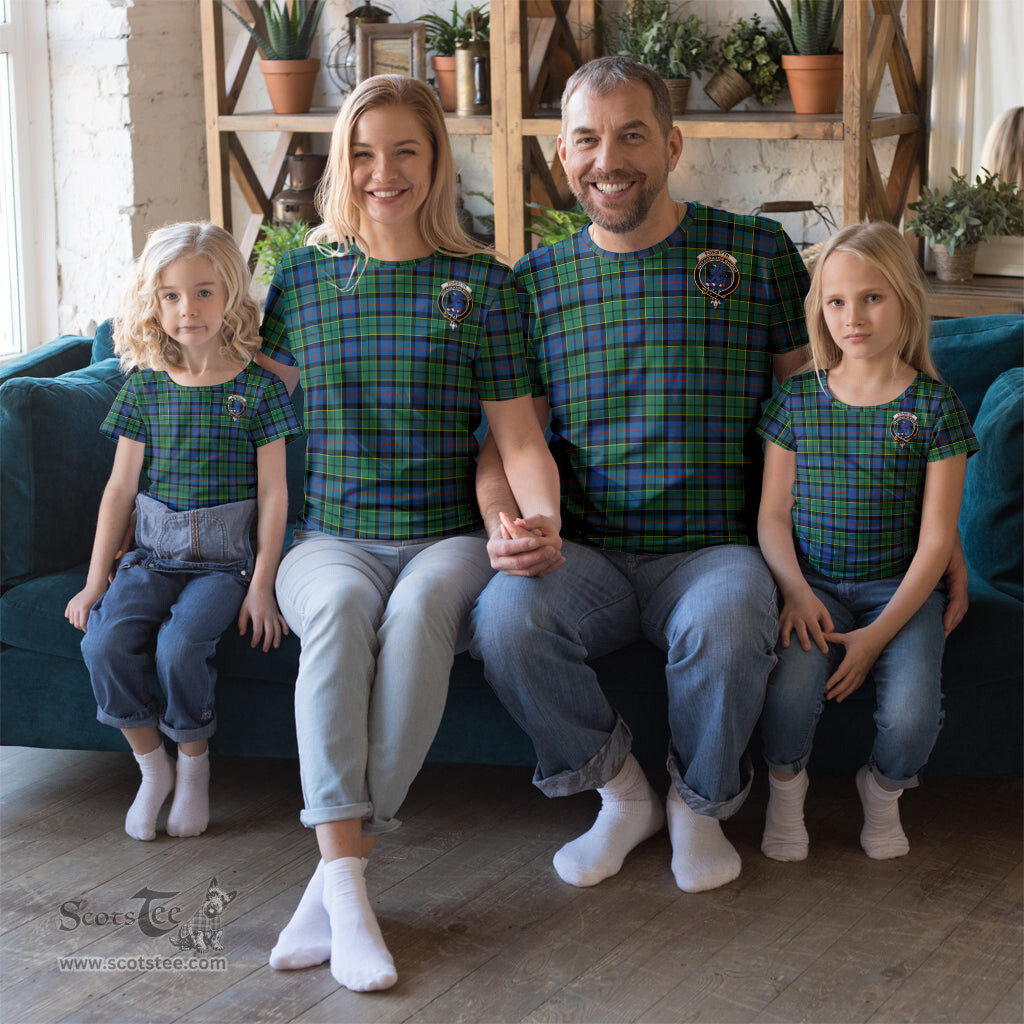 ScotsTee Shop Scottish Forsyth Ancient Clan Crest Tartan T Shirt for Family Tartan Matching Family T Shirts