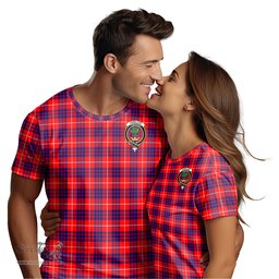 ScotsTee Shop Scottish Hamilton Modern Clan Crest Tartan T Shirt for Family Tartan Matching Family T Shirts