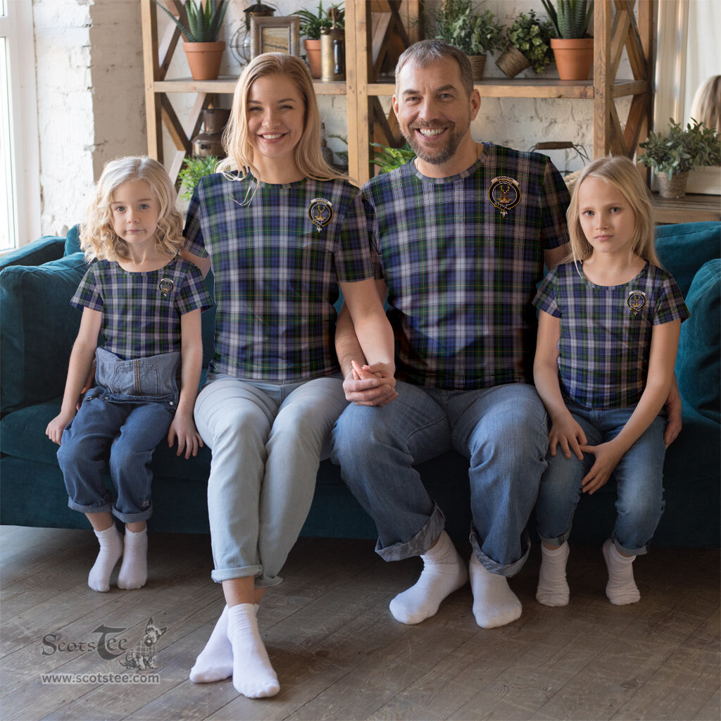 ScotsTee Shop Scottish Gordon Dress Clan Crest Tartan T Shirt for Family Tartan Matching Family T Shirts