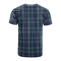 ScotsTee Shop Scottish Hannay Blue Clan Crest Tartan T Shirt for Family Tartan Matching Family T Shirts