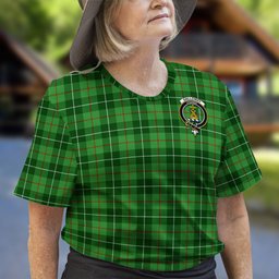 ScotsTee Shop Scottish Galloway Clan Crest Tartan T Shirt for Family Tartan Matching Family T Shirts