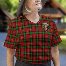 ScotsTee Shop Scottish Fullerton Clan Crest Tartan T Shirt for Family Tartan Matching Family T Shirts