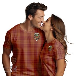 ScotsTee Shop Scottish Hamilton Red Clan Crest Tartan T Shirt for Family Tartan Matching Family T Shirts
