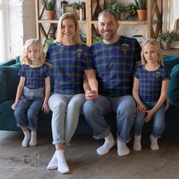 ScotsTee Shop Scottish Hamilton Hunting Modern Clan Crest Tartan T Shirt for Family Tartan Matching Family T Shirts