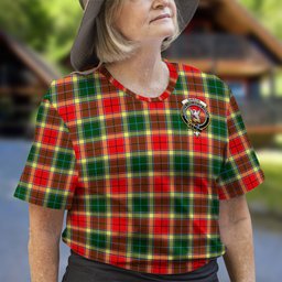 ScotsTee Shop Scottish Gibsone (Gibson-Gibbs) Clan Crest Tartan T Shirt for Family Tartan Matching Family T Shirts
