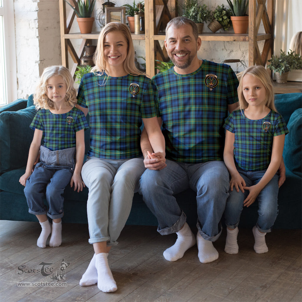 ScotsTee Shop Scottish Gordon Ancient Clan Crest Tartan T Shirt for Family Tartan Matching Family T Shirts