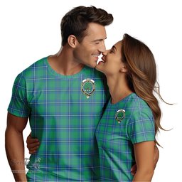 ScotsTee Shop Scottish Irvine Ancient Clan Crest Tartan T Shirt for Family Tartan Matching Family T Shirts