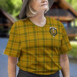 ScotsTee Shop Scottish Houston Clan Crest Tartan T Shirt for Family Tartan Matching Family T Shirts