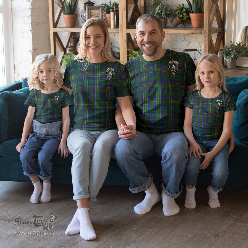 ScotsTee Shop Scottish Hunter of Hunterston Clan Crest Tartan T Shirt for Family Tartan Matching Family T Shirts