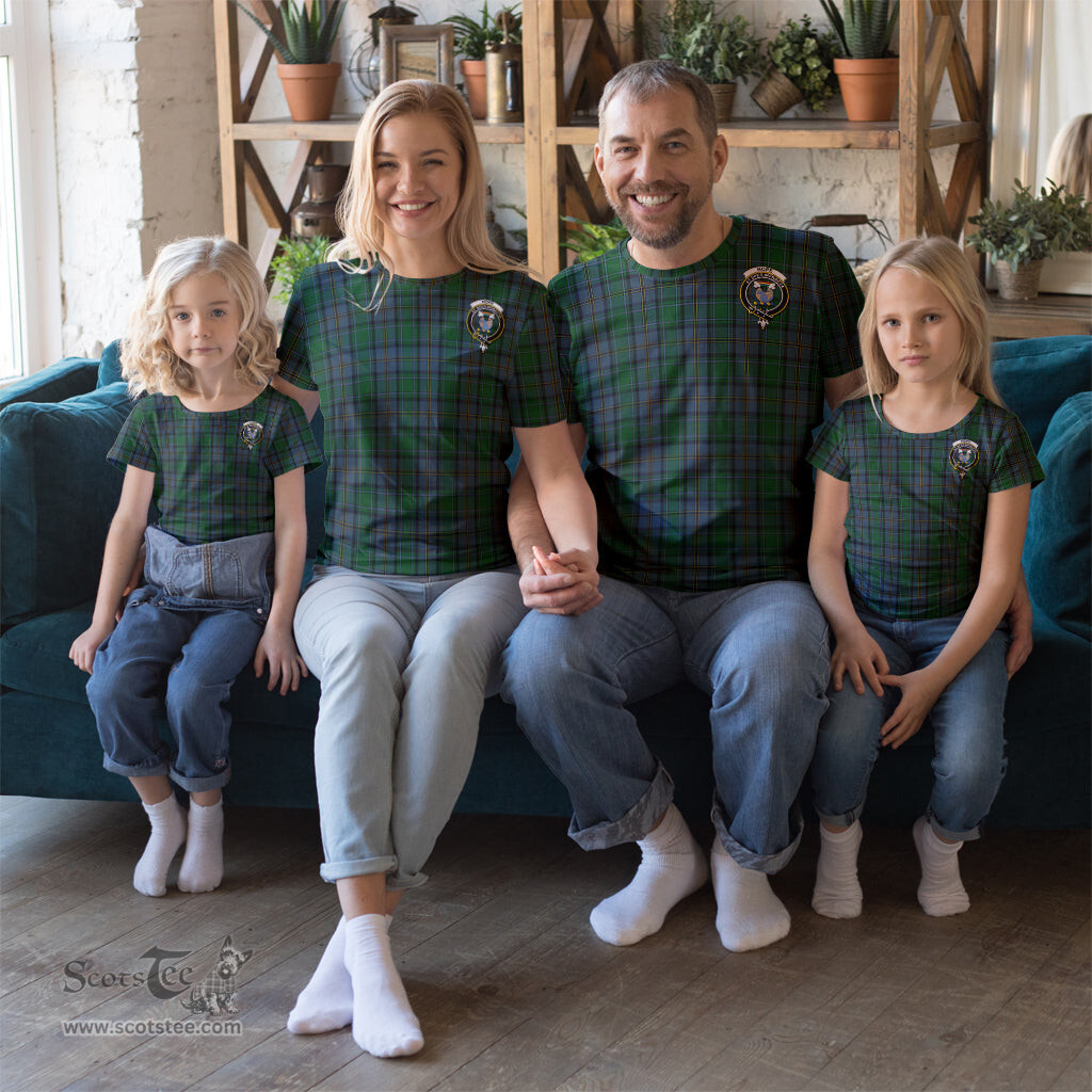 ScotsTee Shop Scottish Hope Vere Clan Crest Tartan T Shirt for Family Tartan Matching Family T Shirts