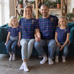 ScotsTee Shop Scottish Hope Modern Clan Crest Tartan T Shirt for Family Tartan Matching Family T Shirts