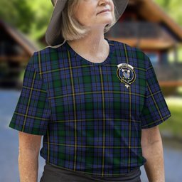 ScotsTee Shop Scottish Hope Clan Originaux Clan Crest Tartan T Shirt for Family Tartan Matching Family T Shirts