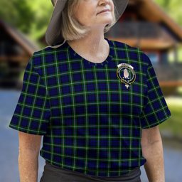 ScotsTee Shop Scottish Lamont Modern Clan Crest Tartan T Shirt for Family Tartan Matching Family T Shirts