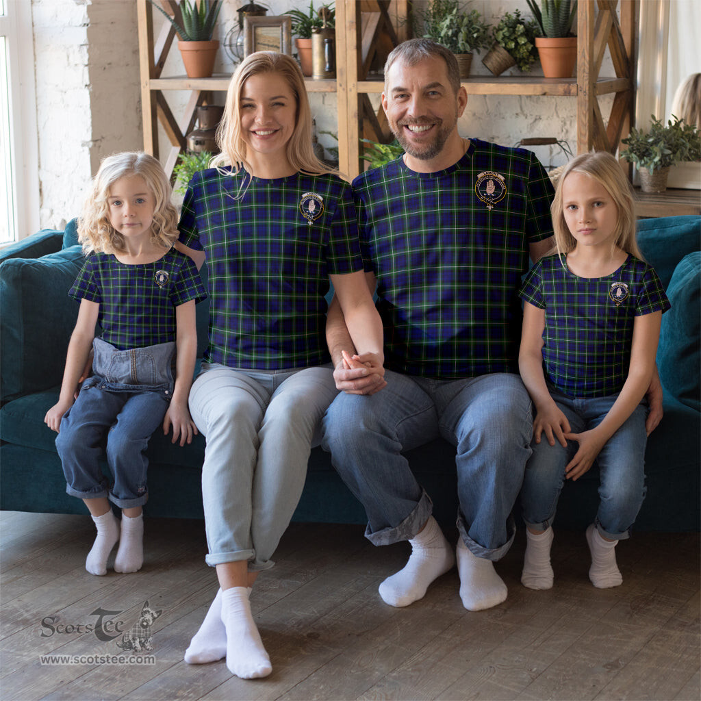 ScotsTee Shop Scottish Lamont Modern Clan Crest Tartan T Shirt for Family Tartan Matching Family T Shirts