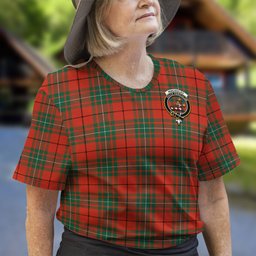 ScotsTee Shop Scottish MacAulay Ancient Clan Crest Tartan T Shirt for Family Tartan Matching Family T Shirts