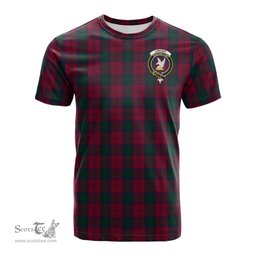 ScotsTee Shop Scottish Lindsay Clan Crest Tartan T Shirt for Family Tartan Matching Family T Shirts