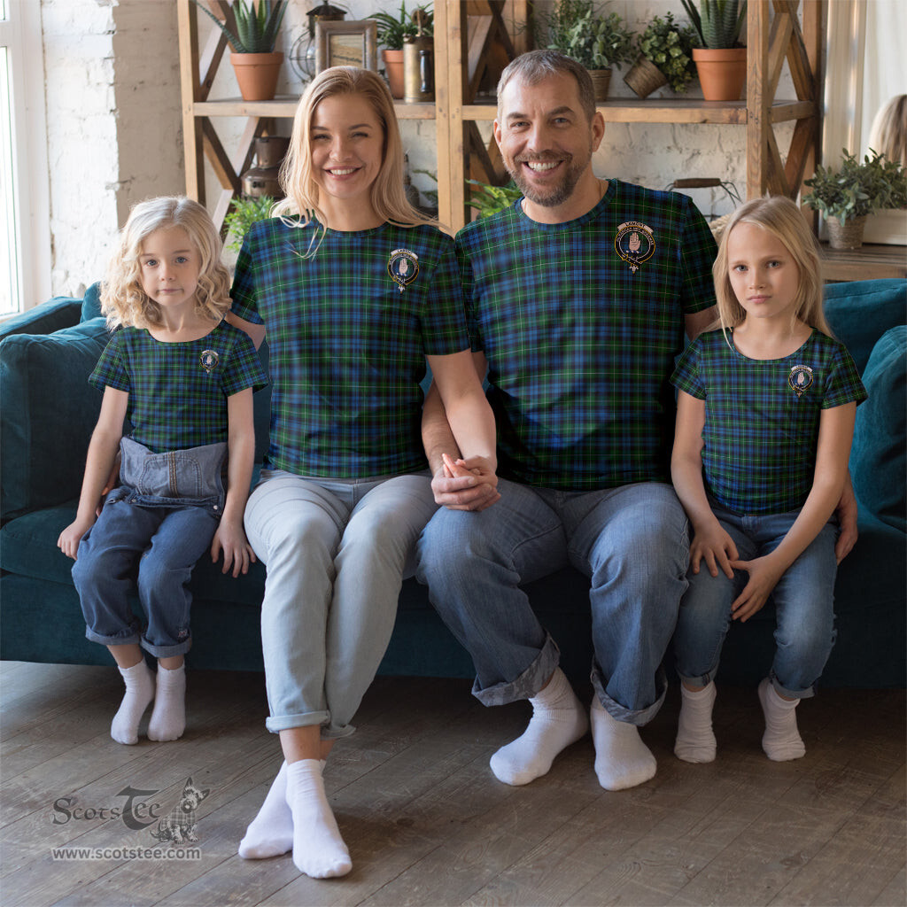 ScotsTee Shop Scottish Lamont Clan Crest Tartan T Shirt for Family Tartan Matching Family T Shirts