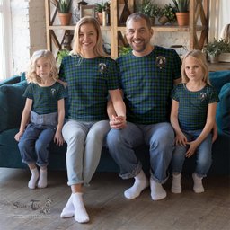 ScotsTee Shop Scottish Lamont Clan Crest Tartan T Shirt for Family Tartan Matching Family T Shirts