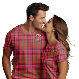 ScotsTee Shop Scottish Lumsden Modern Clan Crest Tartan T Shirt for Family Tartan Matching Family T Shirts