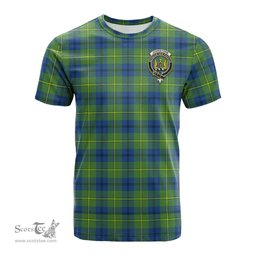 ScotsTee Shop Scottish Johnstone-Johnston Ancient Clan Crest Tartan T Shirt for Family Tartan Matching Family T Shirts