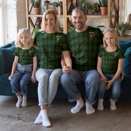 ScotsTee Shop Scottish Kincaid Modern Clan Crest Tartan T Shirt for Family Tartan Matching Family T Shirts