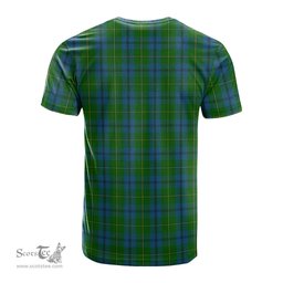 ScotsTee Shop Scottish Johnstone-Johnston Clan Crest Tartan T Shirt for Family Tartan Matching Family T Shirts