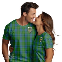 ScotsTee Shop Scottish Johnstone-Johnston Clan Crest Tartan T Shirt for Family Tartan Matching Family T Shirts