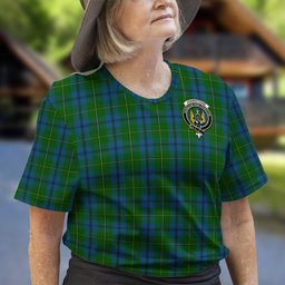 ScotsTee Shop Scottish Johnstone-Johnston Clan Crest Tartan T Shirt for Family Tartan Matching Family T Shirts