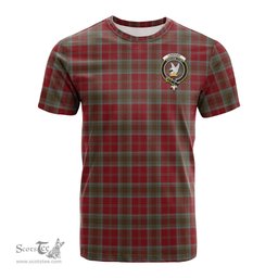 ScotsTee Shop Scottish Lindsay Weathered Clan Crest Tartan T Shirt for Family Tartan Matching Family T Shirts