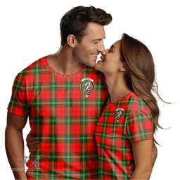 ScotsTee Shop Scottish Lennox Modern Clan Crest Tartan T Shirt for Family Tartan Matching Family T Shirts