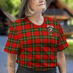 ScotsTee Shop Scottish Lennox Modern Clan Crest Tartan T Shirt for Family Tartan Matching Family T Shirts
