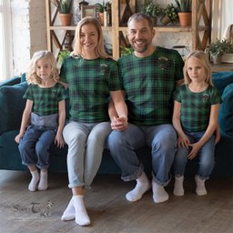 ScotsTee Shop Scottish MacArthur Ancient Clan Crest Tartan T Shirt for Family Tartan Matching Family T Shirts
