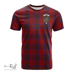 ScotsTee Shop Scottish Leslie Red Clan Crest Tartan T Shirt for Family Tartan Matching Family T Shirts