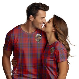 ScotsTee Shop Scottish Leslie Red Clan Crest Tartan T Shirt for Family Tartan Matching Family T Shirts
