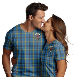 ScotsTee Shop Scottish Laing Clan Crest Tartan T Shirt for Family Tartan Matching Family T Shirts