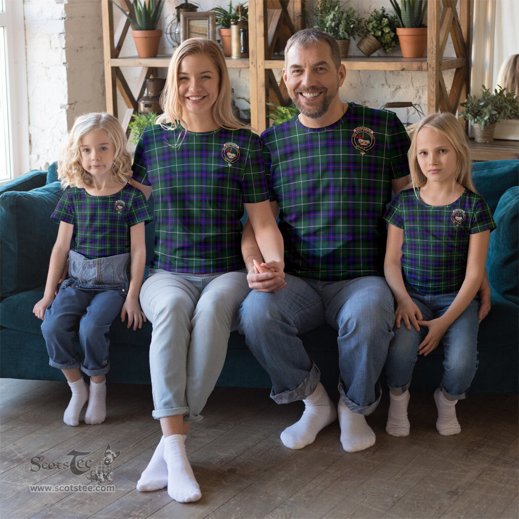 ScotsTee Shop Scottish MacDonald of the Isles Hunting Modern Clan Crest Tartan T Shirt for Family Tartan Matching Family T Shirts