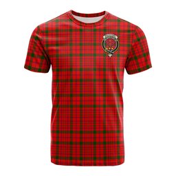 ScotsTee Shop Scottish MacDonell of Keppoch Modern Clan Crest Tartan T Shirt for Family Tartan Matching Family T Shirts