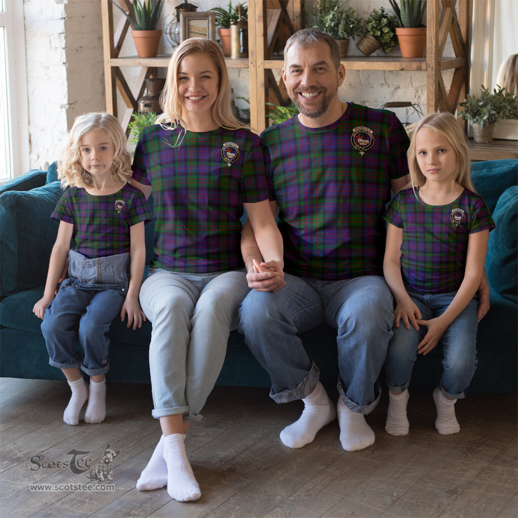 ScotsTee Shop Scottish MacDonald Clan Crest Tartan T Shirt for Family Tartan Matching Family T Shirts