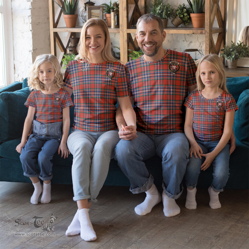 ScotsTee Shop Scottish MacFarlane Ancient Clan Crest Tartan T Shirt for Family Tartan Matching Family T Shirts