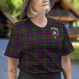 ScotsTee Shop Scottish MacDonald of Clan Ranald Modern Clan Crest Tartan T Shirt for Family Tartan Matching Family T Shirts
