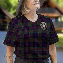 ScotsTee Shop Scottish MacDonald of Clan Ranald Clan Crest Tartan T Shirt for Family Tartan Matching Family T Shirts