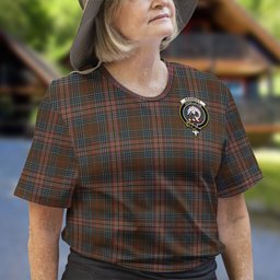 ScotsTee Shop Scottish Kennedy Weathered Clan Crest Tartan T Shirt for Family Tartan Matching Family T Shirts