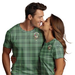 ScotsTee Shop Scottish MacDonald Lord of the Isles Hunting Clan Crest Tartan T Shirt for Family Tartan Matching Family T Shirts