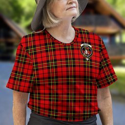 ScotsTee Shop Scottish Brodie Modern Clan Crest Tartan T Shirt for Family Tartan Matching Family T Shirts