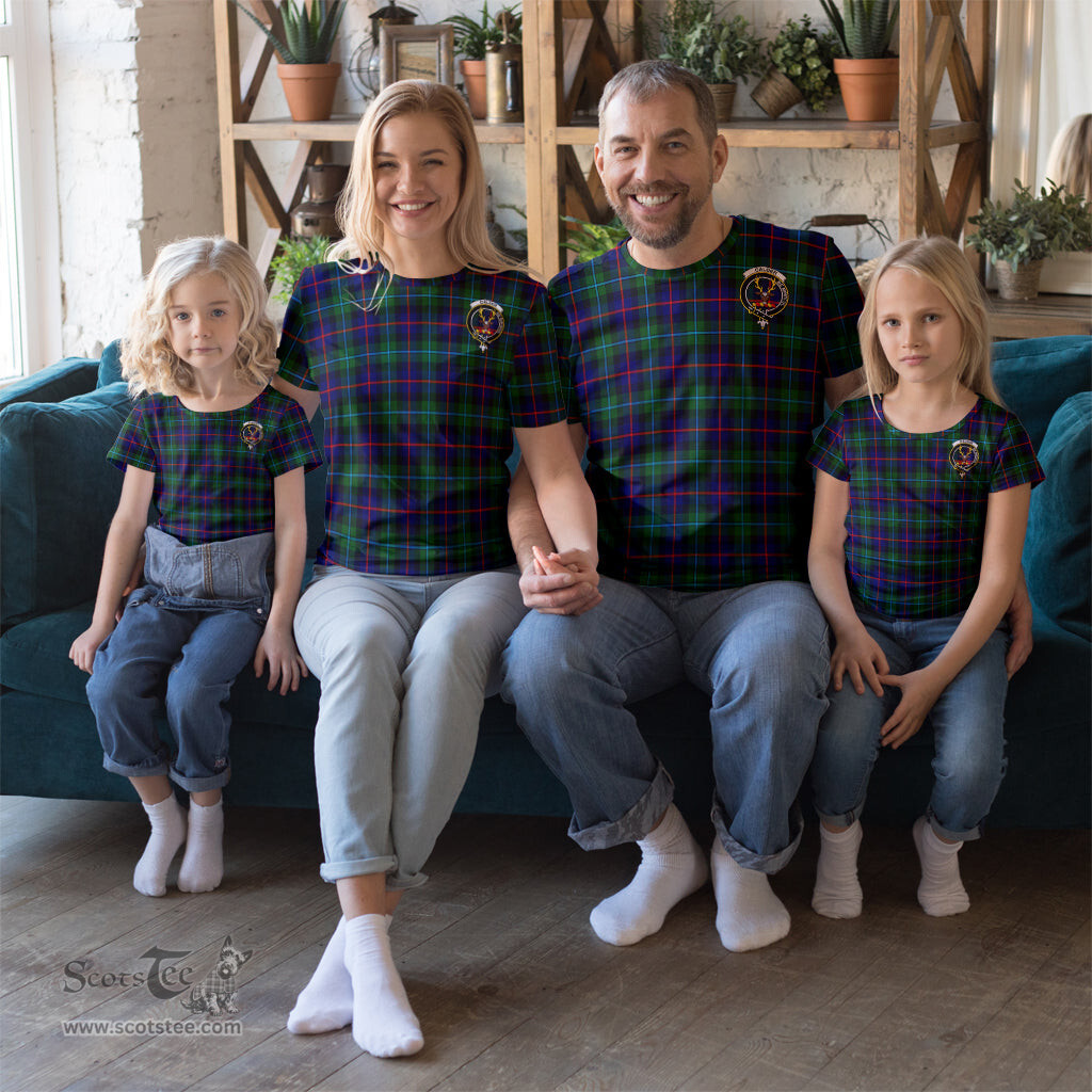 ScotsTee Shop Scottish Calder Modern Clan Crest Tartan T Shirt for Family Tartan Matching Family T Shirts