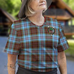 ScotsTee Shop Scottish Anderson Ancient Clan Crest Tartan T Shirt for Family Tartan Matching Family T Shirts