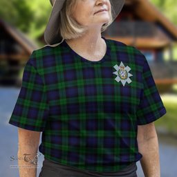 ScotsTee Shop Scottish Black Watch Clan Crest Tartan T Shirt for Family Tartan Matching Family T Shirts